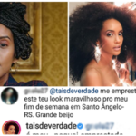 Seguidora pede roupa de Taís Araújo, mas a atriz não responde como esperado