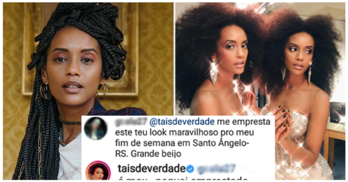 Seguidora pede roupa de Taís Araújo, mas a atriz não responde como esperado